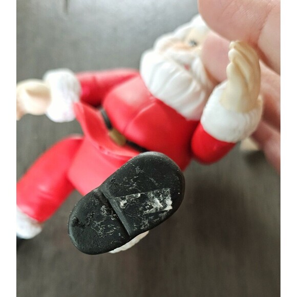 Vtg Santa Christmas Ornament Limbs Move Articulated Arms Legs Porcelain - Picture 6 of 6